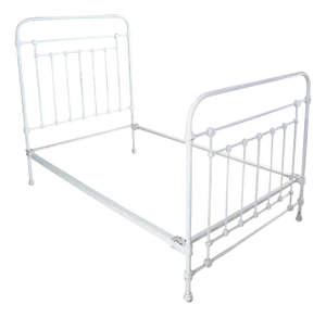 Antique Victorian French Country Farmhouse Cast Iron Twin Bed Boho Chic