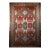 Vintage Persian Tehran Area Rug, Hand-Knotted Wool & Silk, Allover Geometric Pattern, Red & Green, 7x10 For Sale