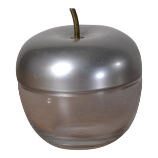 1938 Vintage Kensington Cortland Lurelle Guild Glass Brass Jam Jar For Sale