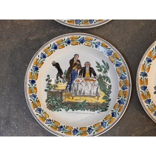 Set of Ten French Creil Faience Plates, Circa 1830 For Sale - Image 9 of 12