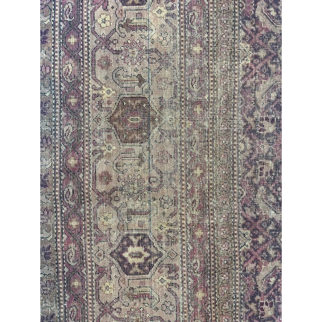 Wool pile genuine hand made antique Agra runner-