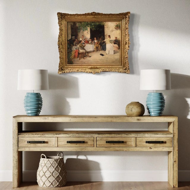 Gallegos, Flamenco Dancer, 1890, Oil on Panel, Framed For Sale - Image 8 of 16