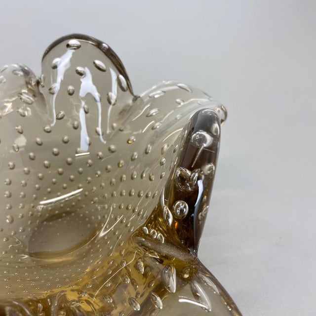 Glass Bowl Element Shell Ashtray from Barovier and Toso, Italy, 1970s For Sale - Image 9 of 17