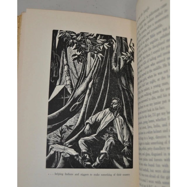 Paper h.m. Tomlinson "The Sea and the Jungle" First Edition W/ Woodcuts by Clare Leighton C.1930 For Sale - Image 7 of 10