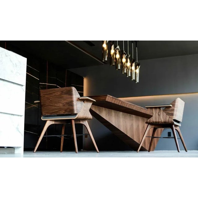 Walnut Diamond Dining Table by Vasco Vieira For Sale - Image 4 of 6