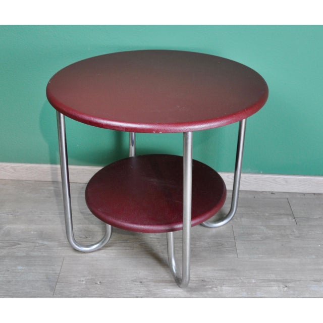 Mid-Century Modern Leatherette Side Table, 1960s For Sale - Image 3 of 10
