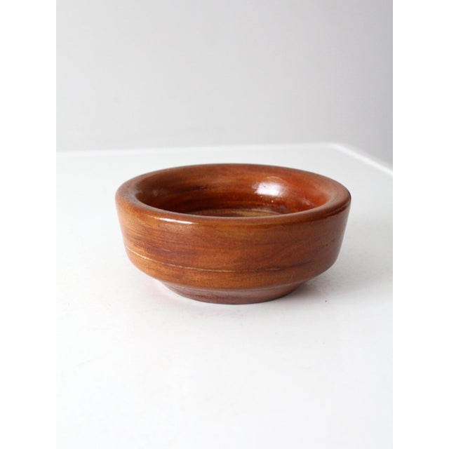 Mid 20th Century Vintage Mid Century Turned Wood Bowl For Sale - Image 5 of 13