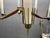 Mid-Century Modern Vintage Italian Walnut Veneer and Opaline Glass Six-Light Chandelier, 1950s For Sale - Image 3 of 18