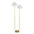 Brass Regina Andrew Polly Double Arm FloorLamp, Natural Brass with Linen Scalloped Shade For Sale - Image 8 of 8