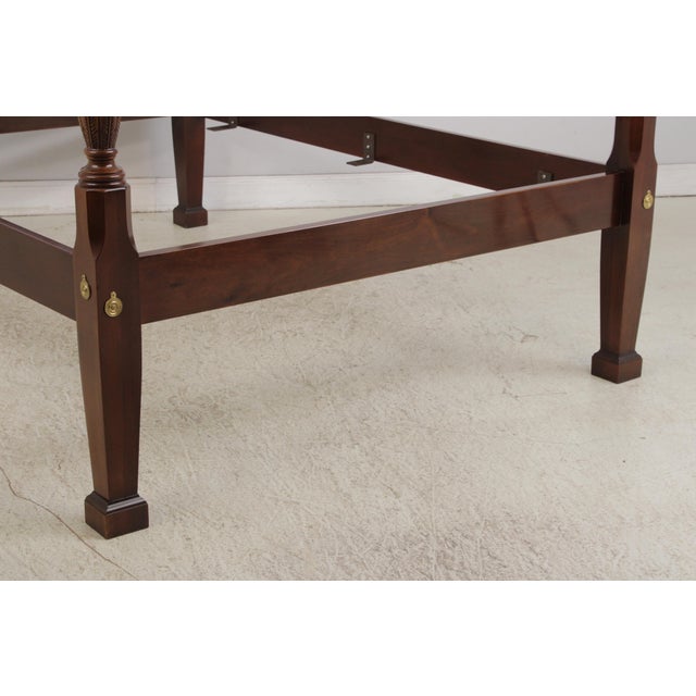Councill Craftsmen Queen Size Mahogany Rice Carved Poster Bed For Sale In Philadelphia - Image 6 of 18