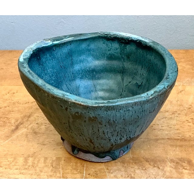 Vintage Abstract Design Pottery Bowl For Sale In West Palm - Image 6 of 12