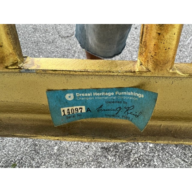 Drexel Metal Gold Leaf King Sized Headboard Chairish