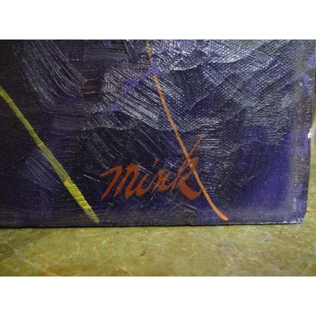 1959 Vintage Gary Minkert Oil on Canvas Painting For Sale In Houston - Image 6 of 8