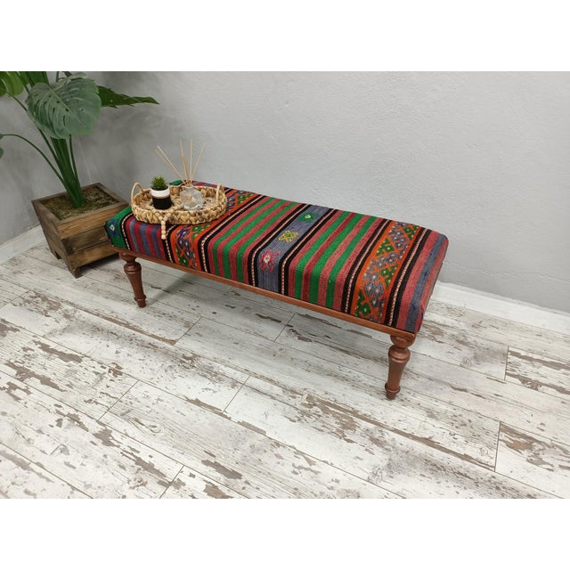 Kilim Upholstered Dining Bench Chairish