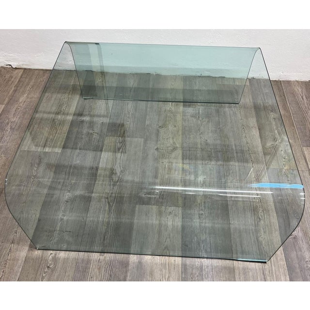 Square Tempered Glass Low Table from Fiam-Pesaro For Sale - Image 4 of 8