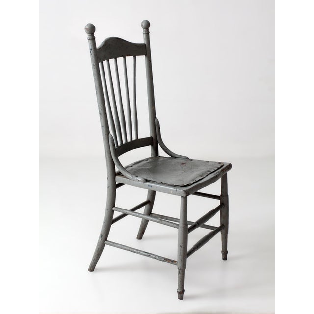 Antique Victorian Painted Spindle Back Chair For Sale - Image 14 of 16