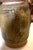 Figurative Studio Art Pottery Large Brown/Tan Cannister Container With Carved Face / Handles & Lid For Sale - Image 3 of 14