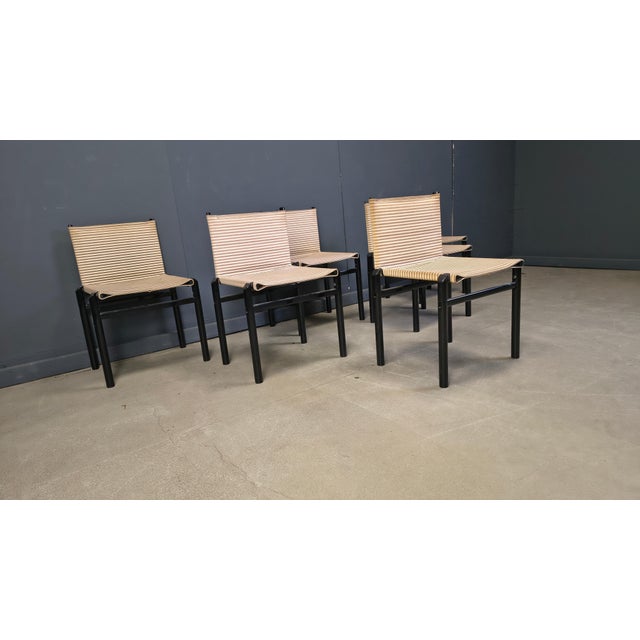 Black Mastro Dining Chairs by Afra & Tobia Scarpa for Molteni, 1980s, Set of 6 For Sale - Image 8 of 18