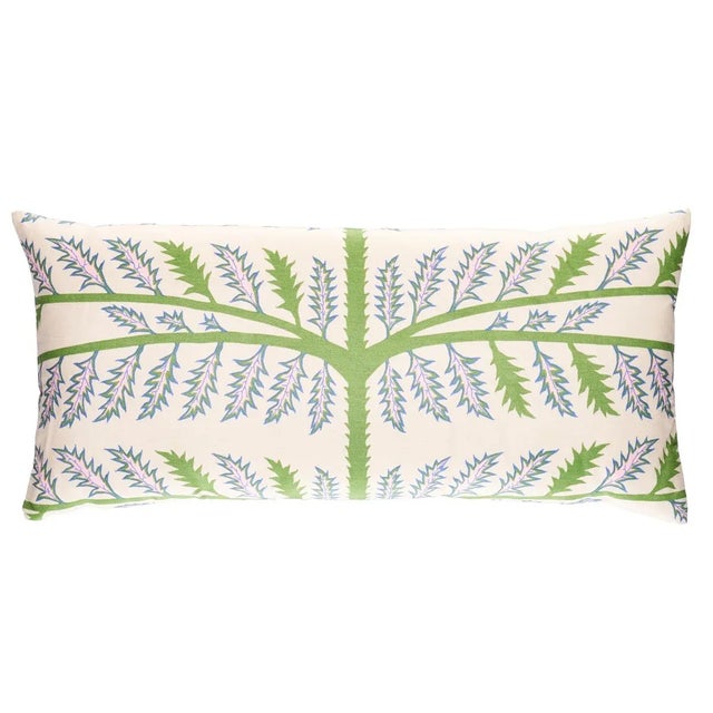 Contemporary Schumacher x Neisha Crosland & Thistle 30" Lumbar Pillow in Ivory For Sale - Image 3 of 3
