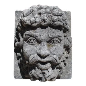 Carved Limestone Fountain Mascaron Spout From the Gard Region of France, 20th C.