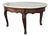 Vintage Faux Travertine-Top Coffee Table With Cabriole Legs, Marble For Sale