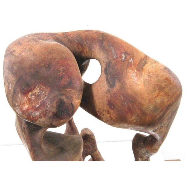 1950s Mid-Century Modern Organic Biomorphic Figurative Burl Wood Carving Sculpture For Sale - Image 9 of 18