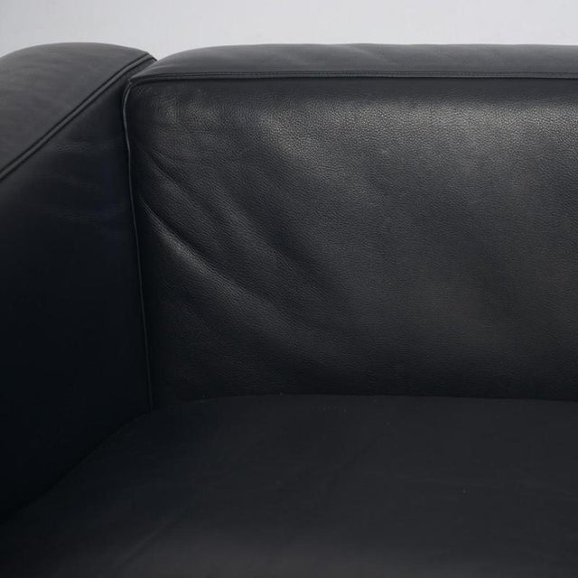LC2 Three-Seater Sofa in Black Leather from Le Corbusier, 2000s For Sale - Image 4 of 18