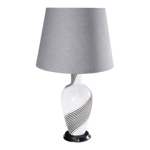 Dino Martens for Aureliano Toso Lamp in Filigree Glass Ca. 1950s
