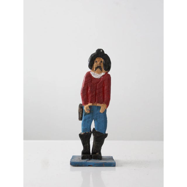 Add a touch of Western charm with this handcrafted wood cowboy figurine. Featuring classic cowboy details and hand-painted...