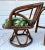 Mid-Century Bent Bamboo Set of Swivel Chairs and Table Base - 3 Pieces For Sale - Image 10 of 11