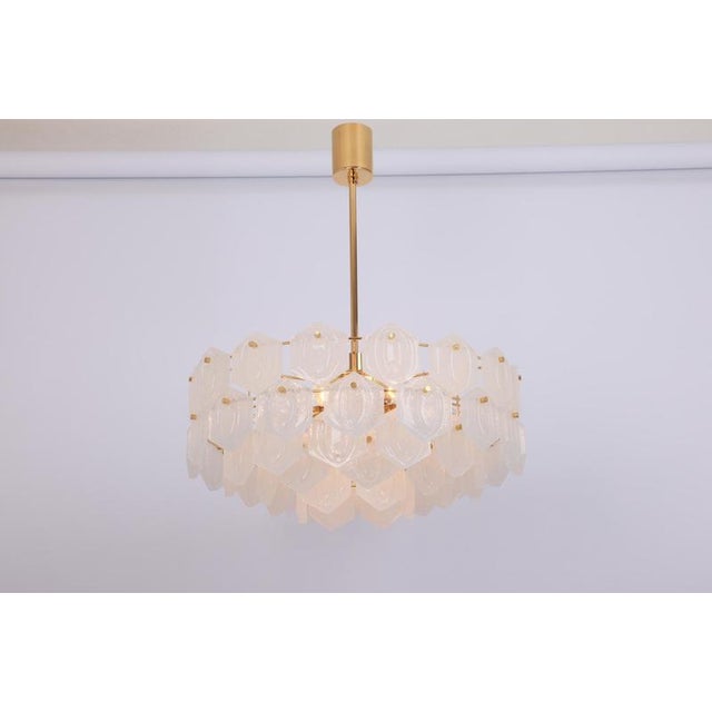 Gilt Brass and Crystal Glass Chandelier from Kinkeldey, Germany, 1970s For Sale - Image 12 of 18