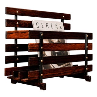 Brazilian Modern Magazine Rack in Rosewood, Unknown, 1960’s For Sale
