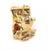 Bracelet Earring Multicolor Stones 18k Yellow Gold Cushion Link set - 3 Pieces For Sale - Image 10 of 10