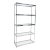 Mid-Century Modern Five Shelves Chrome and Glass Shelving Unit Étagère For Sale