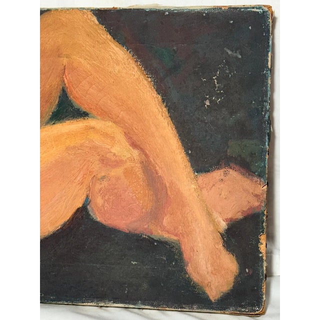 Post Impressionist Painting Reclining Nude by Adolf Hoelzel (1854-1934) For Sale - Image 4 of 11