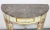 French 19th Century Louis XVI Style Painted and Parcel-Gilt-Demi-Lune Console Table For Sale - Image 3 of 7