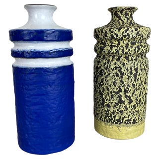 Fat Lava Ceramic Pottery Vase from Veb Haldensleben, GDR Germany, 1970s For Sale