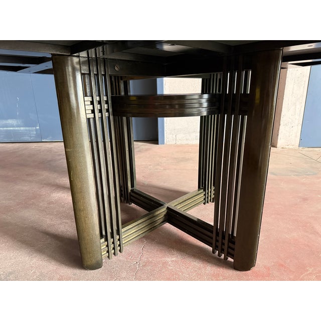 Round Black and Mint Green Gallery Dining Table from Giorgetti, 1980s For Sale - Image 6 of 7