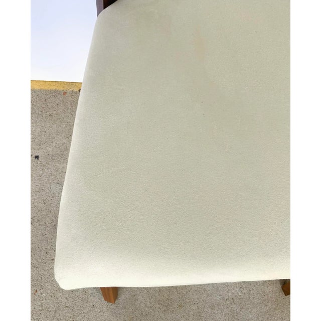Copeland Co. Modern Ivory Suede Exeter Side Chair For Sale - Image 4 of 7