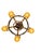 1927 Spanish Revival Semi Flush Chandelier With Original Polychrome Finish For Sale - Image 10 of 14