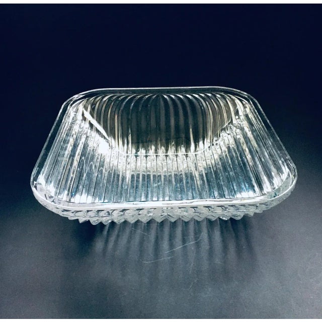 XL Mid-Century Czech Modern Crystal Art Glass Bowl, 1960s For Sale - Image 13 of 13