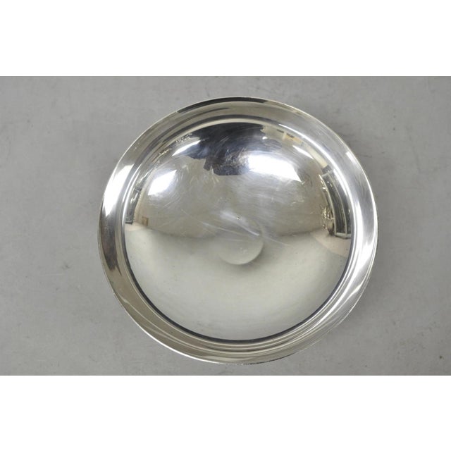 Mid 20th Century Vintage Fb Rogers Mid Century Modern Silver Plated Pedestal Fruit Bowl Compote For Sale - Image 5 of 10