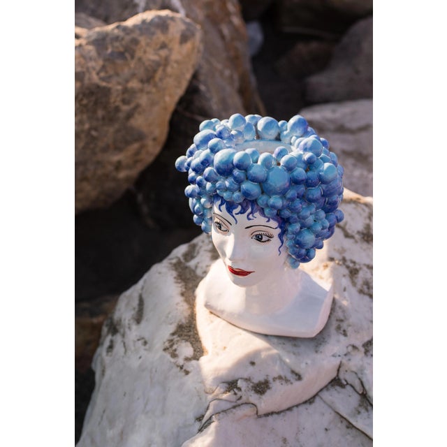 VIETRI VIETRI Sicilian Heads Bubbles Head Sculpture For Sale - Image 4 of 6
