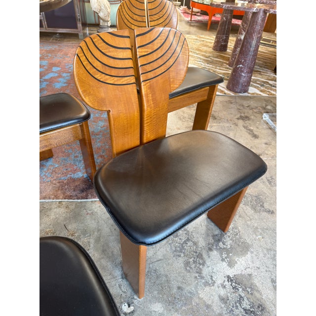 Wood Africa Chairs by Afra and Tobia Scarpa, Set of 4 For Sale - Image 7 of 8
