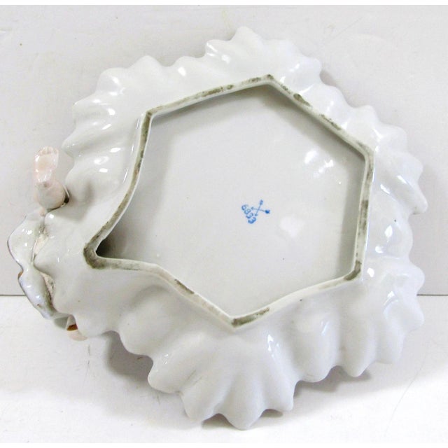 Antique German Meissen Porcelain Candy Dish With Bathing Woman Von Schierholz For Sale - Image 10 of 11