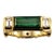 Mid 20th Century 18k Yellow Gold Green Tourmaline & Diamond Ring Size 8.25 For Sale