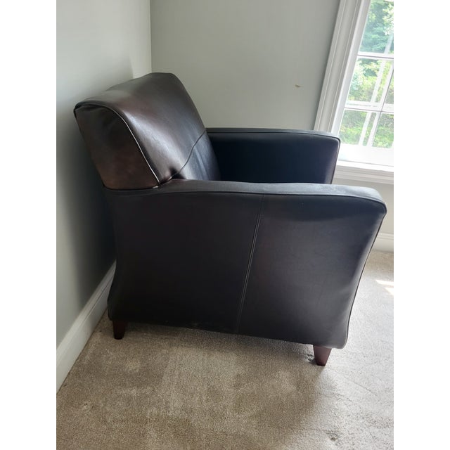 Pair of Bradington-Young Leather Club Chairs For Sale - Image 9 of 14