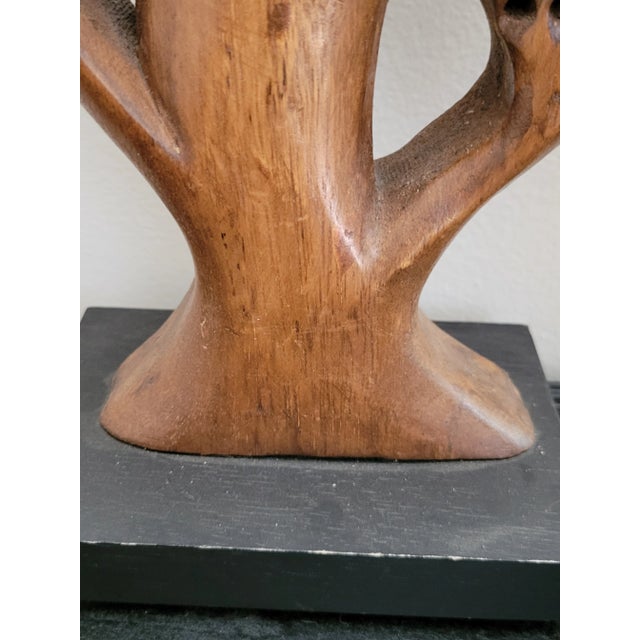 1960s Vintage 1960s Teak Modernist Sculptures - a Pair For Sale - Image 5 of 12