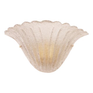 Murano Glass Wall Sconce in Smokey Color with Grit, Italy, 1990s For Sale