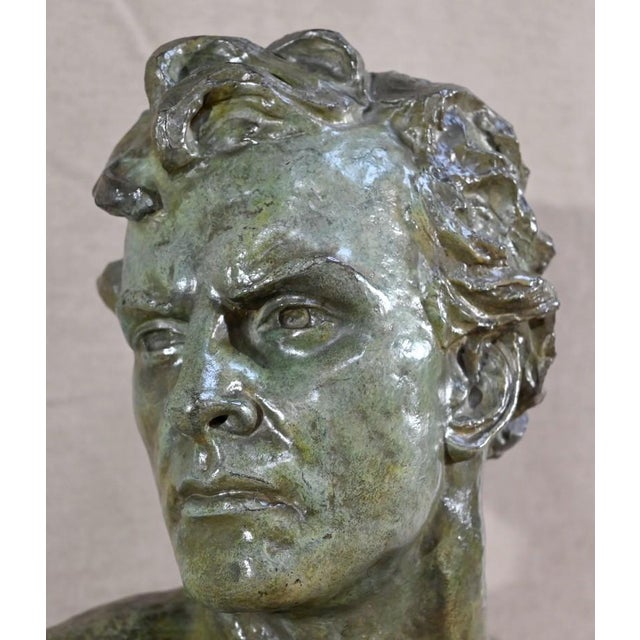 Metal A.Ouline, Jean Mermoz, Early 20th Century, Bronze For Sale - Image 7 of 18